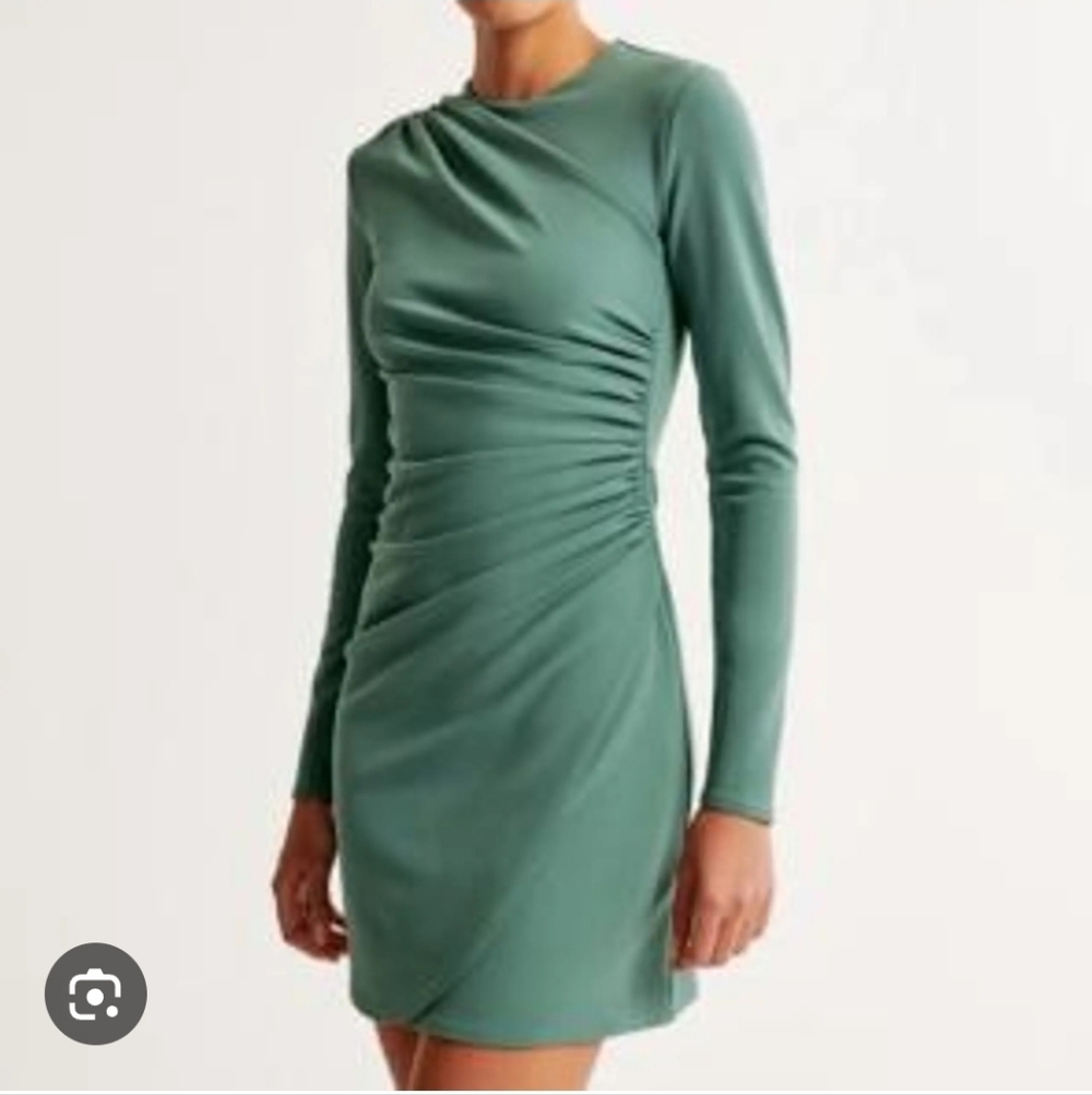 Abercrombie &Fitch Women's Long Sleeve Aqua Dress